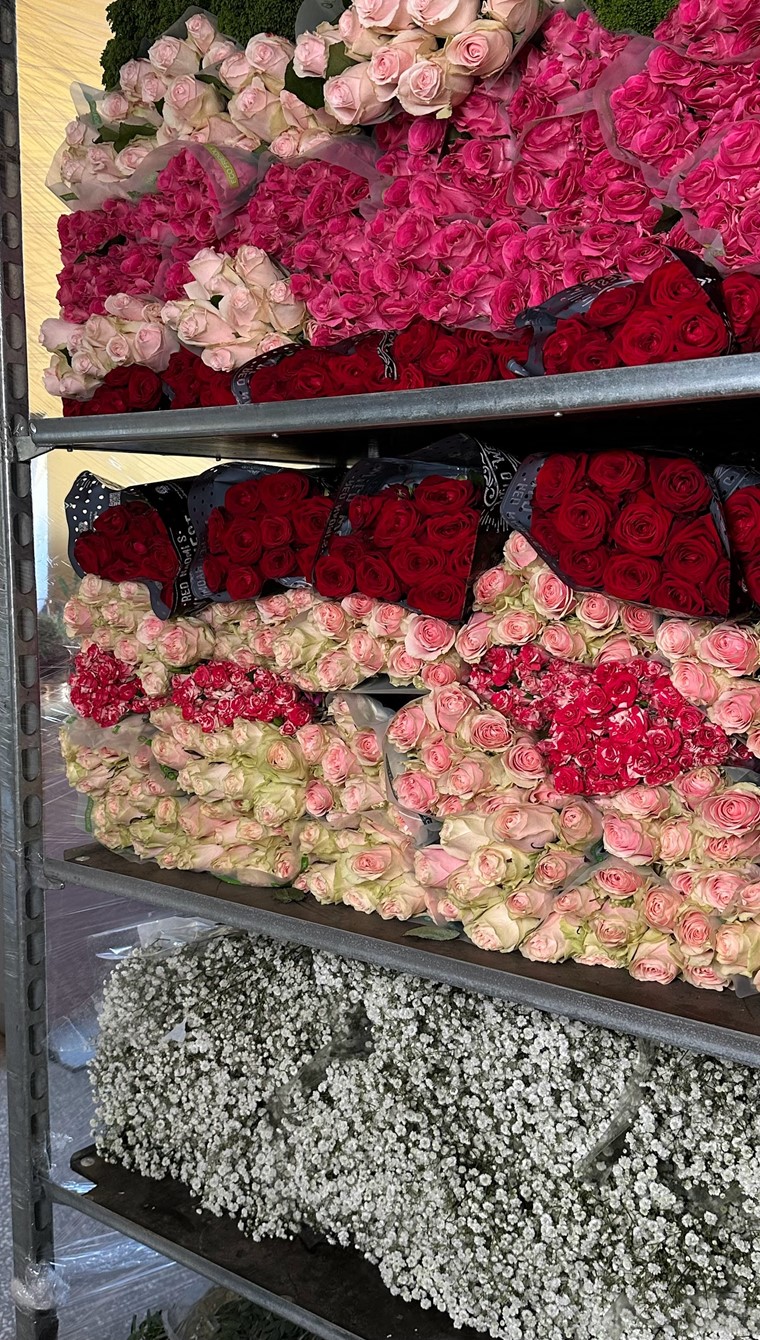 Our trolleys with flowers